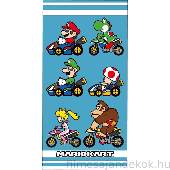 Super Mario Mariokart fürdőlepedő, strand törölköző 70x140cm
