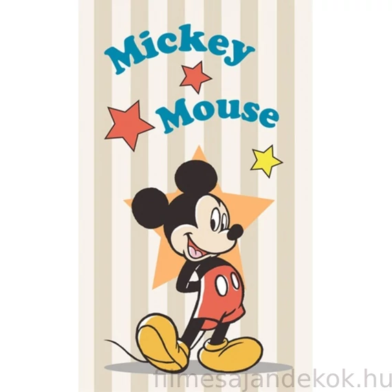 Disney Mickey Star kéztörlő, arctörlő, törölköző 30x50 cm