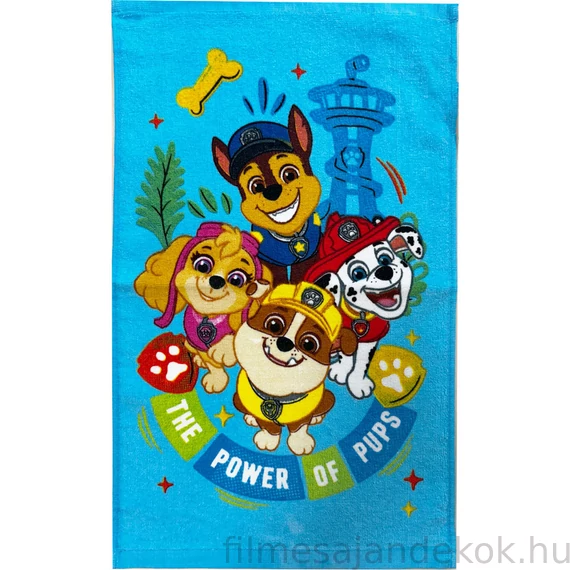 Mancs Őrjárat Pups Power kéztörlő, arctörlő, törölköző 30x50cm