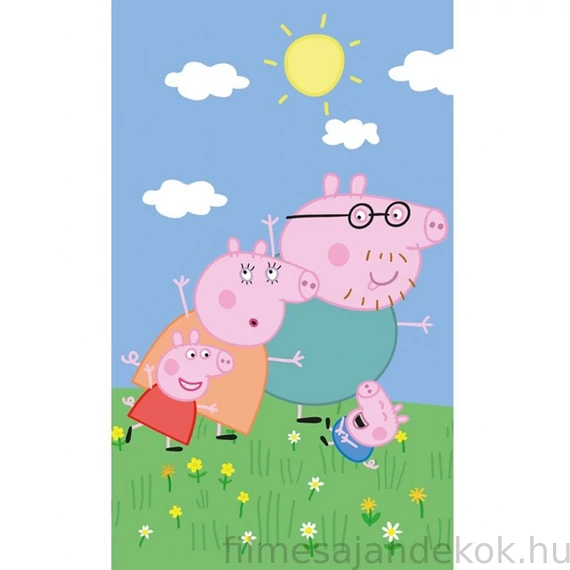 Peppa malac Family kéztörlő, arctörlő, törölköző 30x50 cm