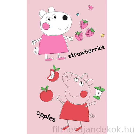 Peppa malac Fruits kéztörlő, arctörlő, törölköző 30x50 cm