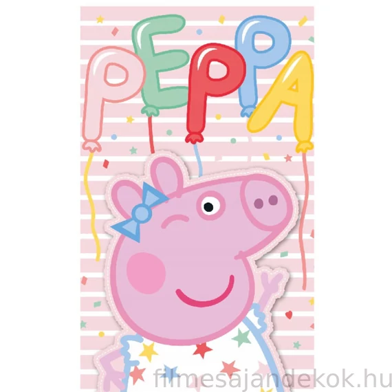 Peppa malac Party kéztörlő, arctörlő, törölköző 30x50 cm