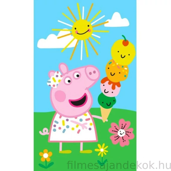 Peppa malac Summer Time kéztörlő, arctörlő, törölköző 30x50 cm