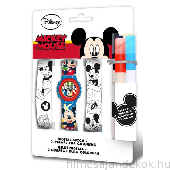 Disney Mickey Fun digitális karóra + színezhető óraszíj szett