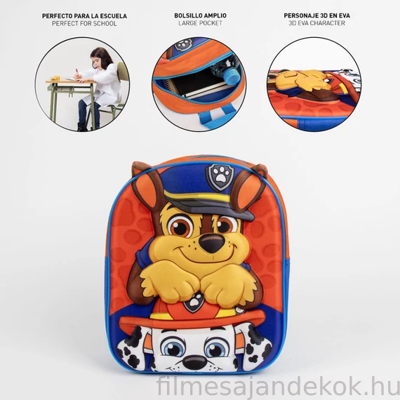 Mancs Őrjárat 3D hátizsák, táska 31 cm