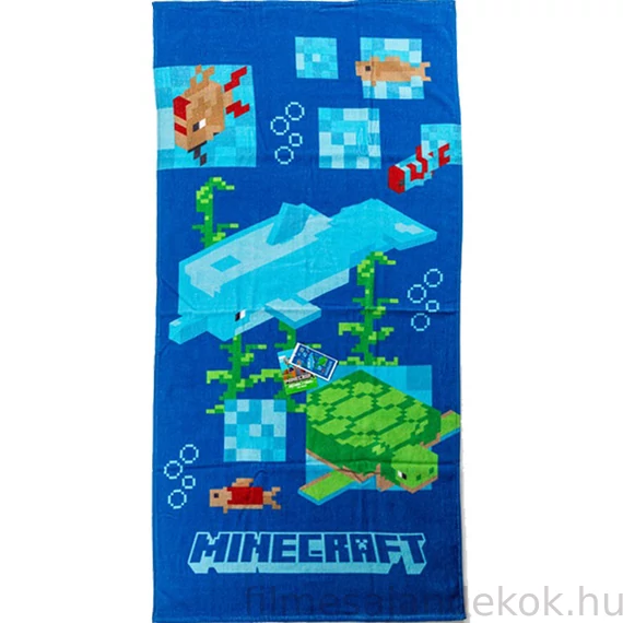 Minecraft Aquatic fürdőlepedő, strand törölköző 70x140 cm