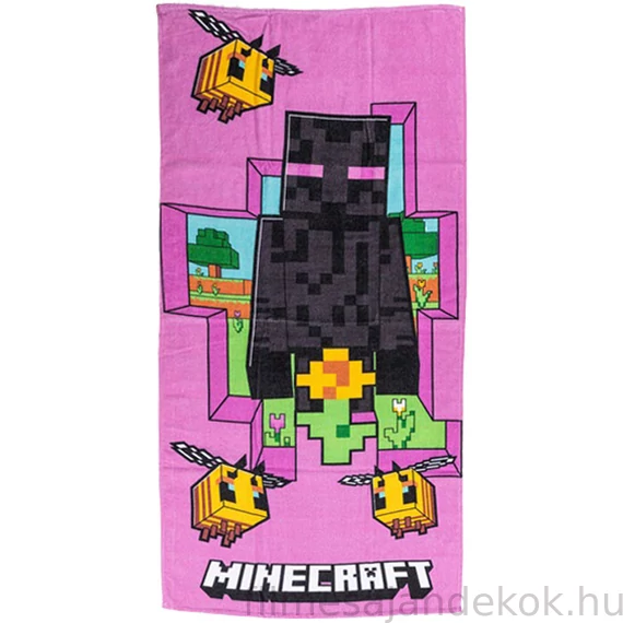 Minecraft Cherry Grove fürdőlepedő, strand törölköző 70x140 cm