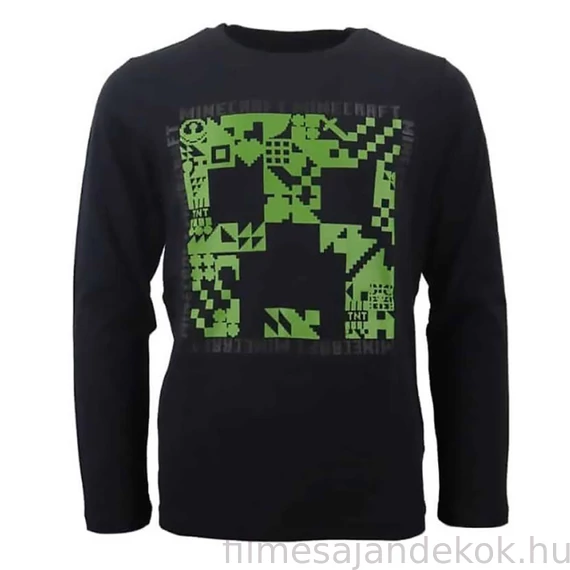 Minecraft Dark gyerek hosszú ujjú póló, felső 12 év