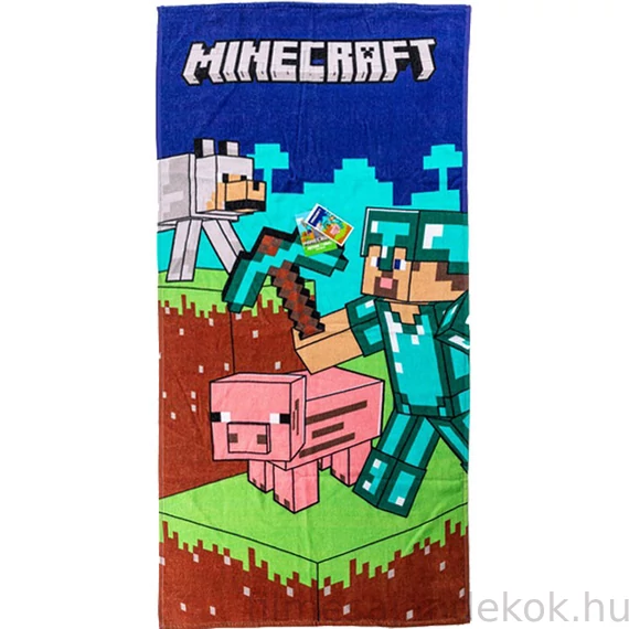 Minecraft Diamond Armor fürdőlepedő, strand törölköző 70x140 cm