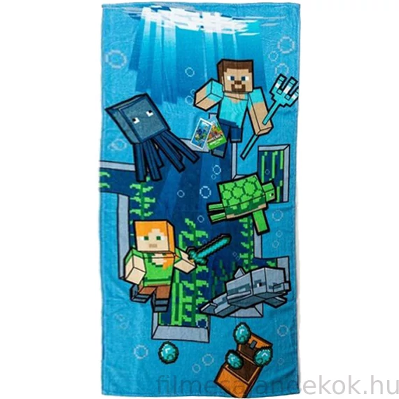 Minecraft Dive fürdőlepedő, strand törölköző 70x140 cm