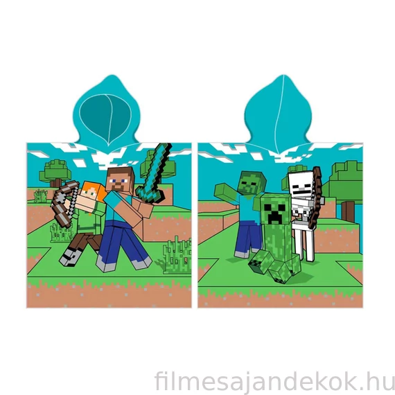 Minecraft Field strand törölköző poncsó 50x115 cm