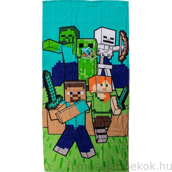 Minecraft fürdőlepedő, strand törölköző 70x140 cm