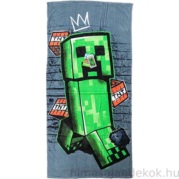 Minecraft Metro Art Creeper fürdőlepedő, strand törölköző 70x140 cm