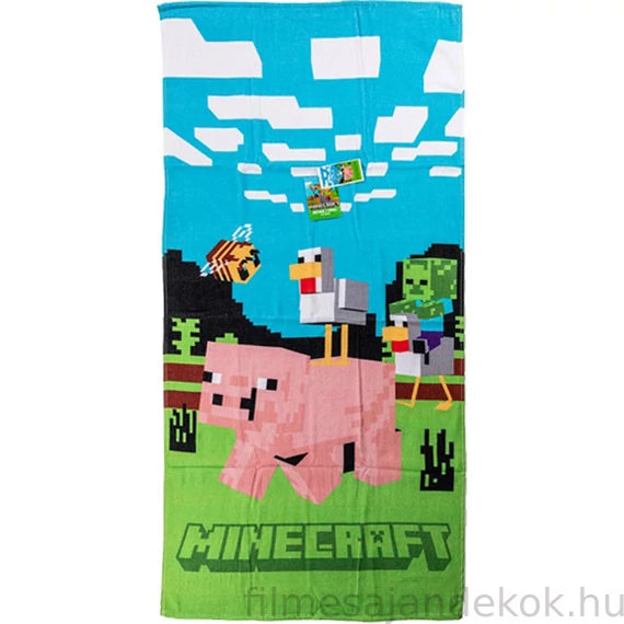Minecraft Piggy Ride fürdőlepedő, strand törölköző 70x140 cm