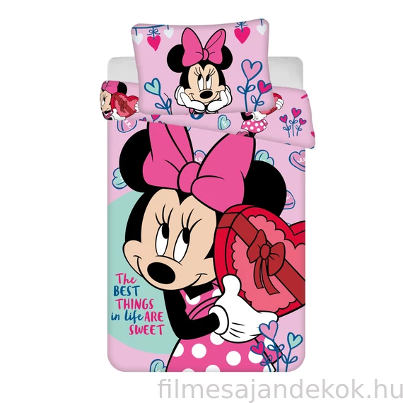 Disney Minnie egér Sweets gyerek ágyneműhuzat 100x135 cm, 40x60 cm