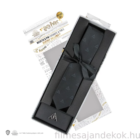 Halál ereklyéi Nyakkendő Deluxe Ajándékszett – Harry Potter Elegancia Sötét Stílusban