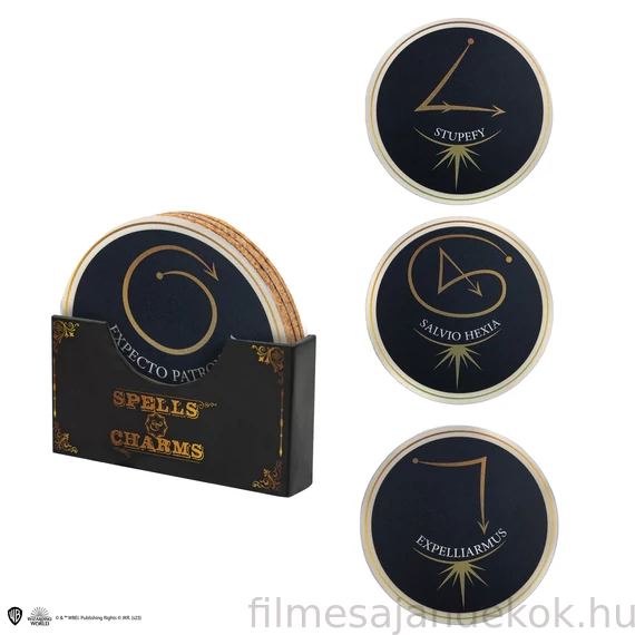 Harry Potter - Varázsigék és bűbájok 4 db-os poháralátét szett