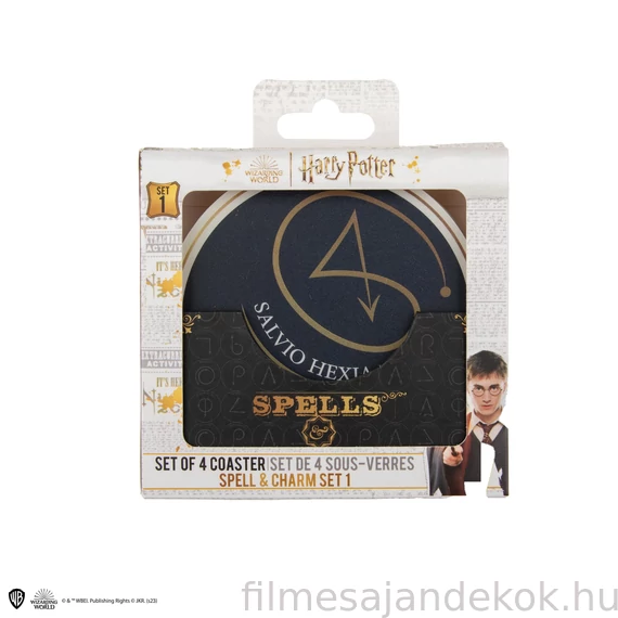 Harry Potter - Varázsigék és bűbájok 4 db-os poháralátét szett