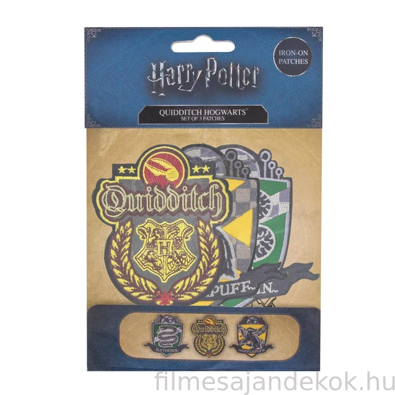 Harry Potter – Quidditch Hogwarts felvarrók (3 darabos készlet)