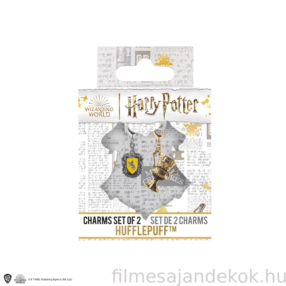 Harry Potter - Hufflepuff (Hugrabug) charm medál szett (2 darabos)