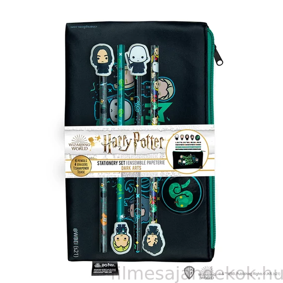 Harry Potter Sötét varázslatok írószer szett - Lord Voldemort és követői designnal