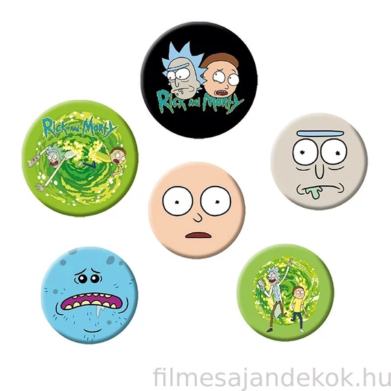 Rick és Morty – Karakterek kitűzőcsomag