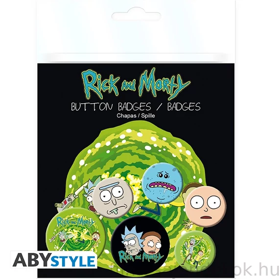 Rick és Morty – Karakterek kitűzőcsomag