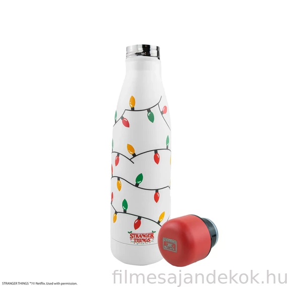 Stranger Things – Karácsonyi fényfüzéres Rozsdamentes Acél Kulacs (500 ml)