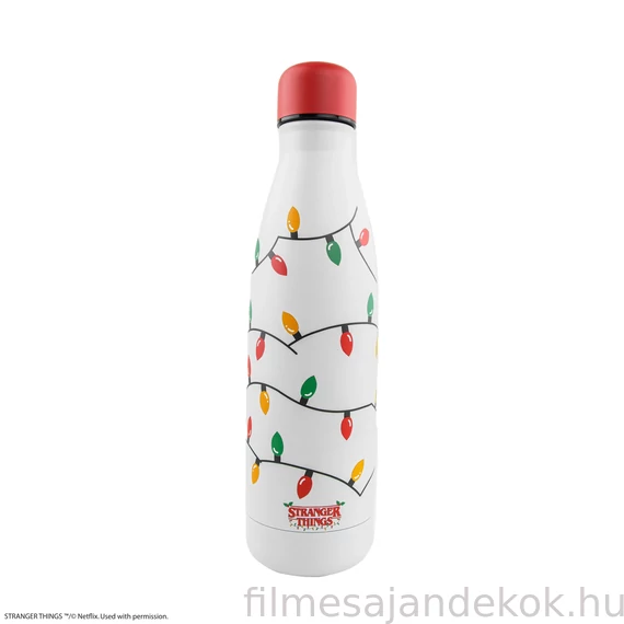 Stranger Things – Karácsonyi fényfüzéres Rozsdamentes Acél Kulacs (500 ml)