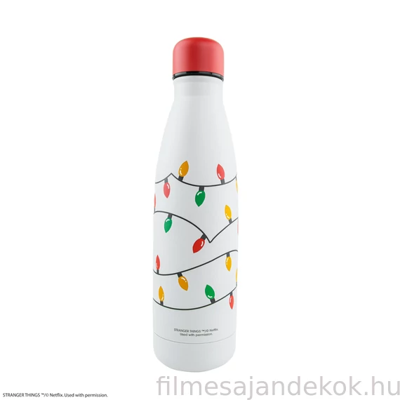Stranger Things – Karácsonyi fényfüzéres Rozsdamentes Acél Kulacs (500 ml)