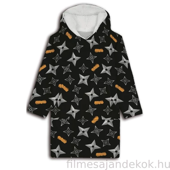 Naruto Shuriken felnőtt belebújós plüss polár takaró, poncsó
