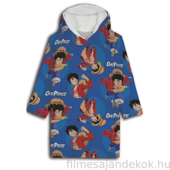 One Piece felnőtt belebújós plüss polár takaró, poncsó