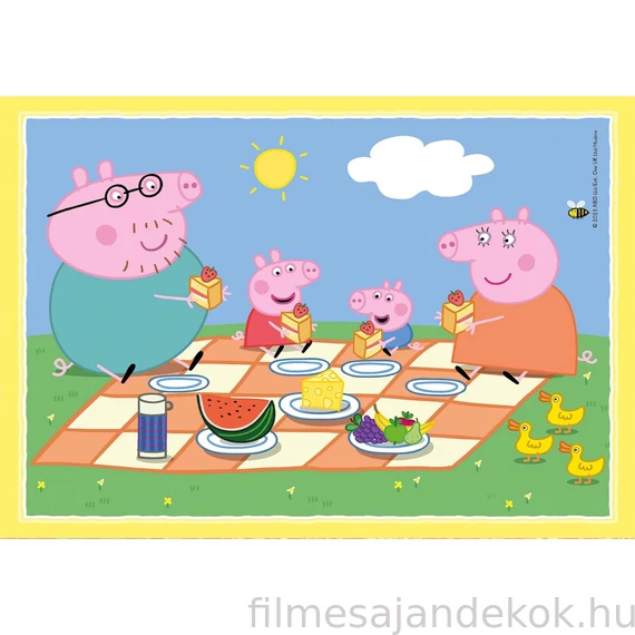 Peppa malac Picnic and School 4 az 1-ben puzzle Clementoni