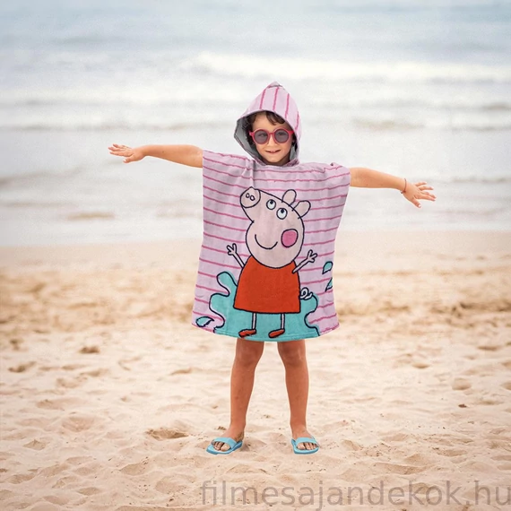 Peppa malac Sunny Day strand törölköző poncsó 50 x 115 cm