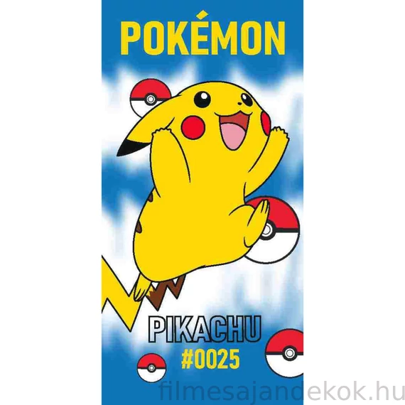 Pokémon 0025 fürdőlepedő, strand törölköző 70x140 cm