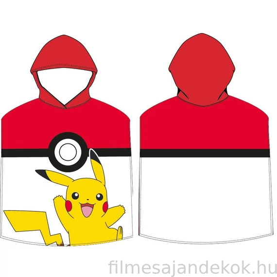 Pokémon Pokeball strand törölköző poncsó 50x115 cm