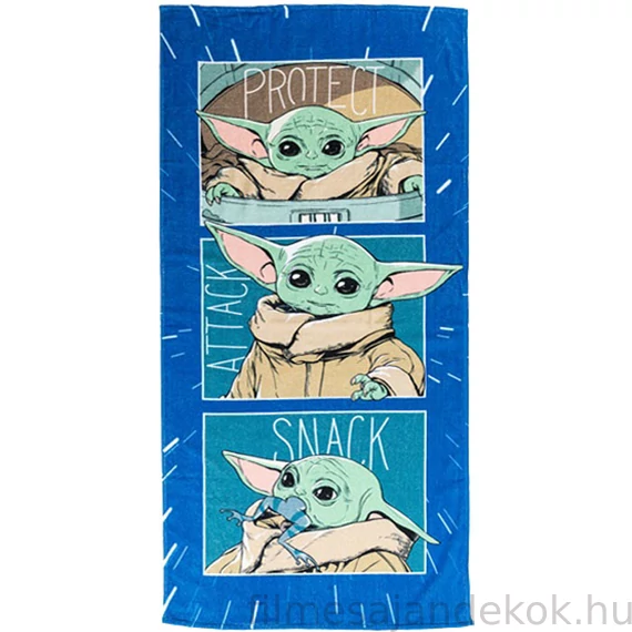 Star Wars Grogu fürdőlepedő, strand törölköző 70x140 cm