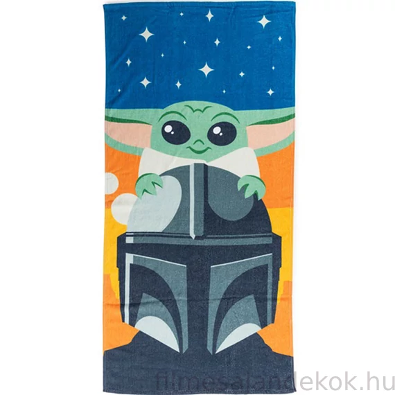 Star Wars Mandalorian fürdőlepedő, strand törölköző 70x140 cm