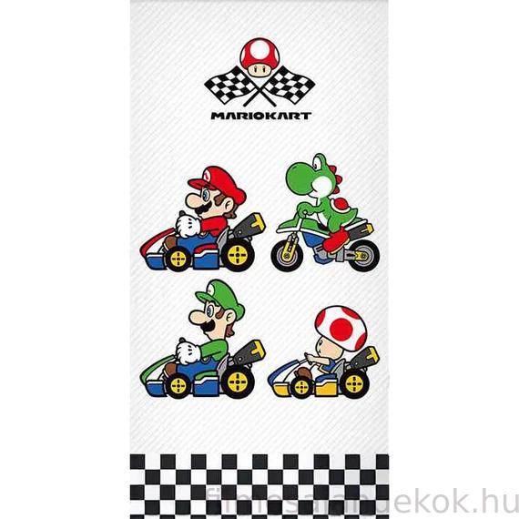Super Mario Grand Prix fürdőlepedő, strand törölköző 70x140 cm