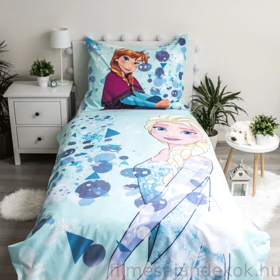 Disney Jégvarázs sötétben világító ágyneműhuzat 140×200cm 70×90 cm