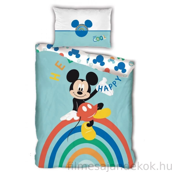 Disney Mickey Happy ágyneműhuzat 140×200cm, 63×63 cm microfibre