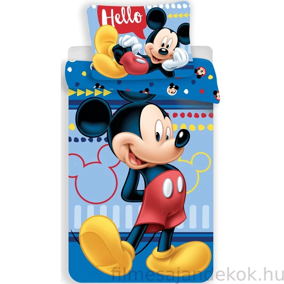 Disney Mickey Hello ágyneműhuzat 140×200cm, 70×90 cm