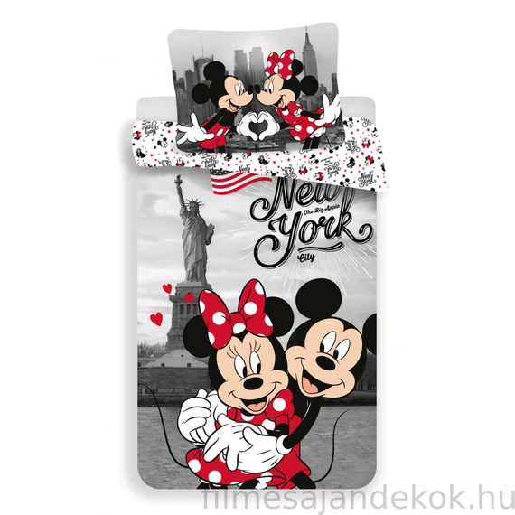 Disney Mickey, Minnie New York ágyneműhuzat 140×200cm, 60×80 cm