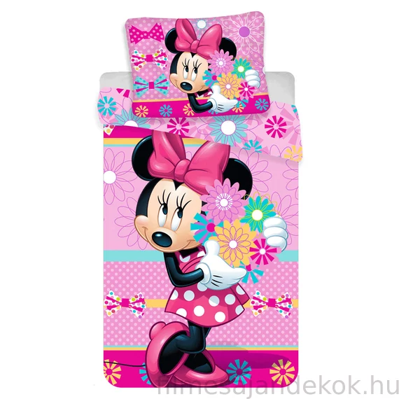 Disney Minnie Bouquet ágyneműhuzat 140×200cm, 70×90 cm