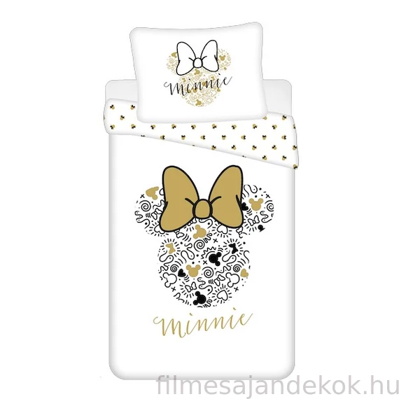 Disney Minnie Gold ágyneműhuzat 140×200cm, 70×90 cm