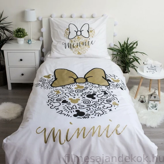 Disney Minnie Gold ágyneműhuzat 140×200cm 70×90 cm