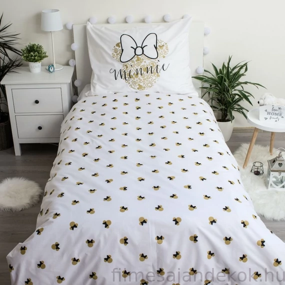 Disney Minnie Gold ágyneműhuzat 140×200cm 70×90 cm