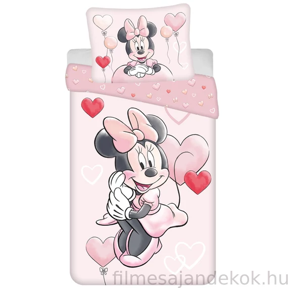 Disney Minnie Heart Balloons ágyneműhuzat 140×200cm, 70×90 cm