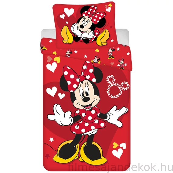 Disney Minnie Love & Stars ágyneműhuzat 140×200cm, 70×90 cm