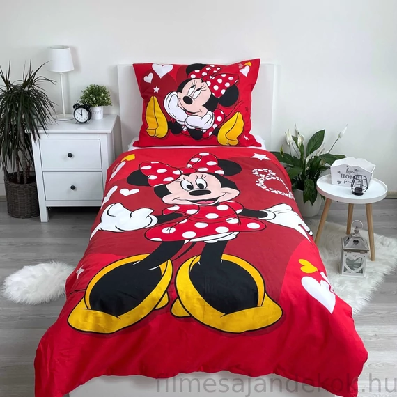 Disney Minnie Love & Stars ágyneműhuzat 140×200cm 70×90 cm
